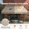 thumbnail image 2 of KFFKFF Patio Awning Retractable 13'x8' Awning Sunshade Shelter with Crank Handle, 2 of 9