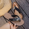 thumbnail image 6 of Dakaela Flip Flops for Women with Arch Support Yoga Mat Cork Footbed Comfortable Summer Beach Slip on Walking Thong Sandals Indoor Outdoor Size 6-10 Black, 6 of 9