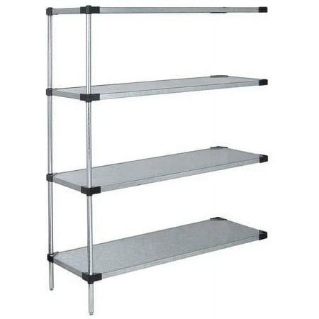 

21 Deep x 72 Wide x 86 High 4 Tier Solid Galvanized Steel Add-On Shelving Unit