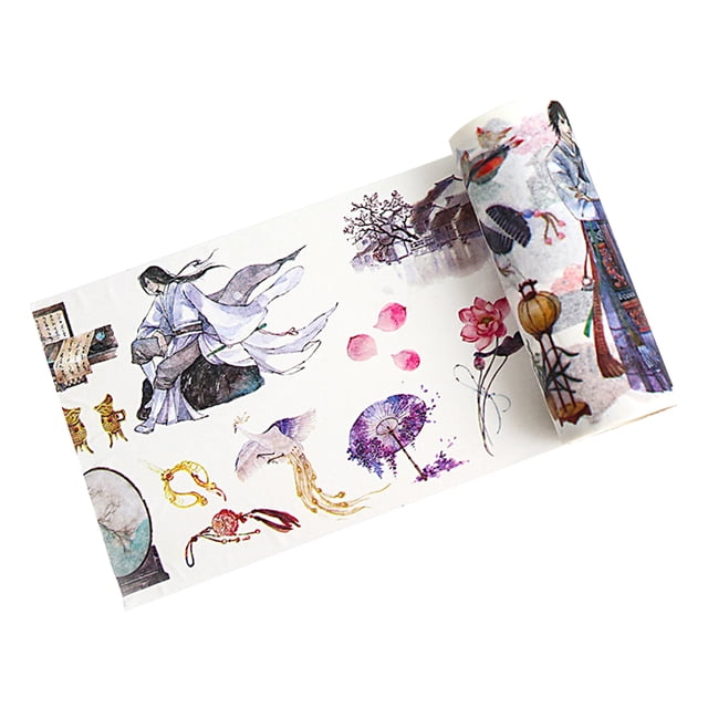 Cute Washi Tape Rollo de cinta adhesiva decorativa colorida de 100 mm de ancho yeacher Cinta