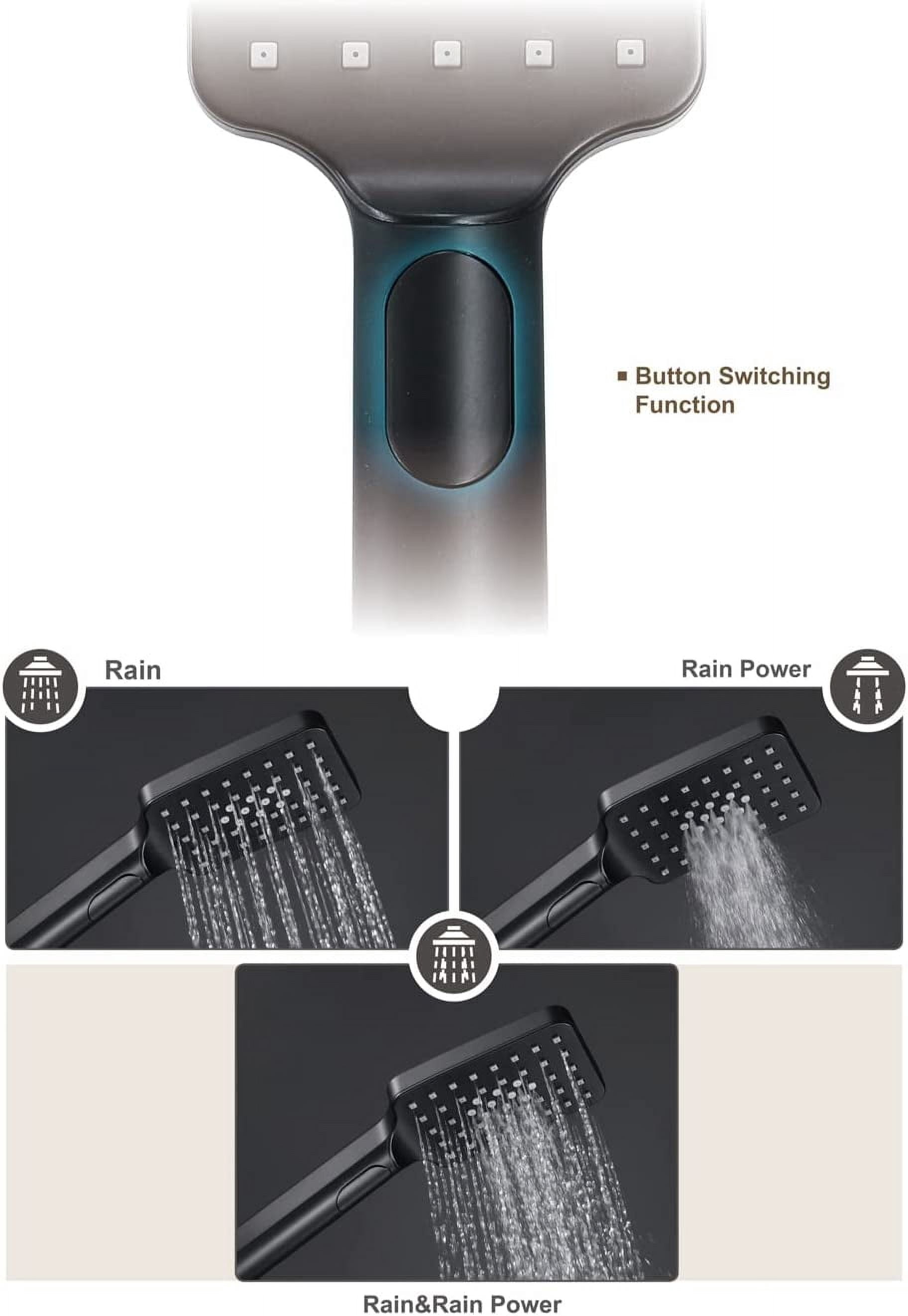 Handheld Bidet Toilet Sprayer Black, Wall Mount Bathroom Sprayer Attachment Kit for Toilet Wash, Baby Diaper Cloth Cleaning, Cleaner