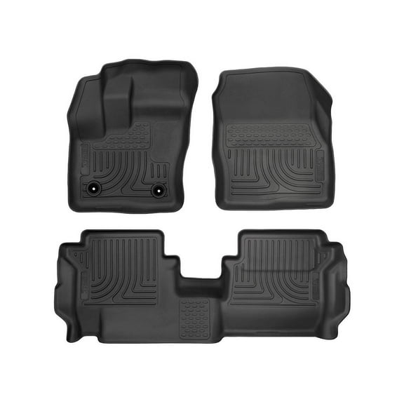 Husky Liners 93911 WeatherBeater Front & Second Seat Floor Liners - 3 Piece Fits 2014-2019 Ford Transit Connect