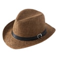 thumbnail image 2 of jiaxiM Packable Knit Fedora Hat for Women, Soft Lightweight Breathable Summer Beach Hat, Crushable Foldable Travel Straw Fedora, 2 of 4