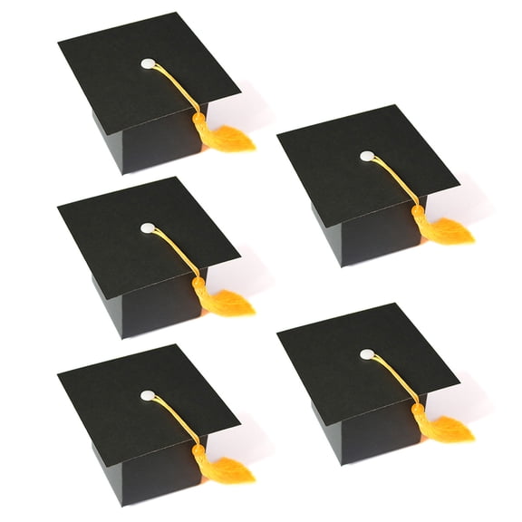 5Pcs Graduation Cap Candy Box Graduation Party Supplies 2026 Decorations Graduation Gift Candy Boxes for Graduation Party Favor, Upgraded Version Gold