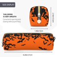 thumbnail image 3 of Disketp Halloween With Black Bats Estuche de Lápices de Cuero con Cierre, Estuche Compacto para Papelería, Bolígrafos y Accesorios Pequeños, 3 of 7