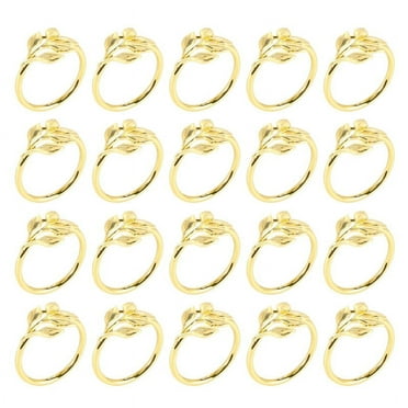 20Pcs Napkin Rings - Gold Napkin Ring for Table Napkins - Holiday Napkin Rings Fall Napkin Rings for