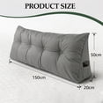 thumbnail image 3 of YEERSWAG 59x19.7x7.8 inch Queen Size Detachable Large Triangular Wedge Pillow Headboard Reading Pillow with Phone Pocket,Back Bolster Tufted Bedside Backrest Support Cushion, 3 of 8