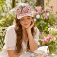 thumbnail image 5 of Limited Edition 2026 Garden Morning Baseball Cap, Adjustable Cotton Floral Hummingbird Butterfly Printed Breathable Hat for Women Men Casual Outdoor,2PCS, 5 of 6