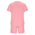 thumbnail image 2 of Fanxing Men's 2 Piece Shorts And T-Shirt Set 3XL Affordable Matching Gym Outfits for Men Pink 2 PC Outfits, 2 of 6