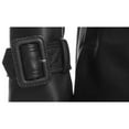 thumbnail image 3 of Women Designer Black Trench Faux PU Leather Long Coat with Belt Trench Coat Slim Fit Style for Ladies SouthBeachLeather Medium, 3 of 6