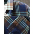 thumbnail image 3 of Zaful Classic Plaid Shirt for Men Plaid Pattern Pocket Button Down Shirt Blue M, 3 of 4