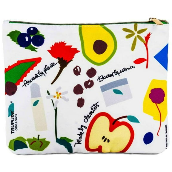 10" Trupure Organics Botanical Cosmetic Bag