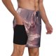 thumbnail image 2 of Balery Pink Lotus Buddha Bañador para hombre, shorts de playa de secado rápido con entrepierna y forro de compresión-Small, 2 of 6