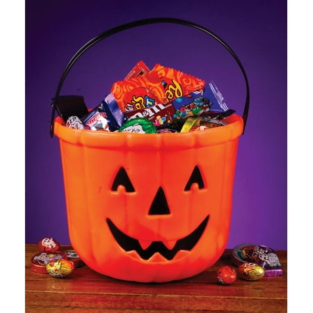 8" Pumpkin Treat Bucket Halloween Costume Accessory