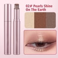 thumbnail image 2 of 3 Color Matte Gradient Glitter Eyeshadow Stick, Cream Blendable Metallic Shimmer Eye Shadow Pencil, Natural Long-Lasting Eye Makeup Pen for Daily Makeup, Portable Glitter shadow for Women, 2 of 6