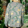 thumbnail image 5 of St. Patrick's Day Sweatshirt for Women Glitter Shamrock Vine Graphic Print Long Sleeve Crewneck Loose Fit Festival Apparel Holiday Gift, 5 of 7