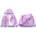 thumbnail image 4 of GYRATEDREAM Toddler Girls Zip Jacket Hooded Lightweight Kids Coats Windbreaker Casual Windproof Outerwear, 4 of 9