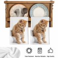 thumbnail image 5 of Funny Cats Kitchen Towels Set of 2, Cute Art Fun Lovely Animals on Toilets Absorbent Dish Towels for Kitchen, Microfiber Hand Towel, Quick Drying Tea Towel for Cleaning Decorative Dishcloths, 5 of 7