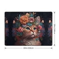thumbnail image 2 of Area Rugs For Living Room Decor - Flower Crown Cat Soft Anti Slip Throw Washable Rugs 5x7 For Bedroom, Indoor Carpet For Bedroom Living Room 80x58In, 2 of 7