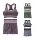 thumbnail image 5 of Qarigey Conjunto de pantalones cortos con sujetador deportivo elástico, ropa interior de copa 3/4, traje de Yoga con correas anchas Camisetas sin mangas, 5 of 6