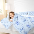 thumbnail image 4 of Feelyou Vintage Princess Bow Full Size Comforter Sets, Blue Bowknot Bedding Sets, 3 Pieces, 4 of 8