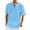 Tops-A605Light Blue, variant on T-Shirts for Men Short Sleeve Plaid Texture Henley Shirts Breathable Button Placket Casual Shirts Crew Neck Slim Fit Solid Color Summer Daily Gym