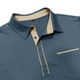 thumbnail image 5 of Huuilaibazoo Men's Casual Polo Shirts Classic Long Sleeve Basic Button T-Shirt Lightweight Cotton Golf Tops with Pocket, 5 of 5