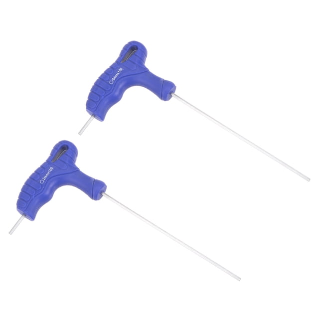 Unique Bargains Clé Hexagonale 2mm Poignée en T Clé à Double Extrémité, Acier CR-V Métrique 2 Pack