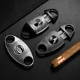 thumbnail image 2 of Cigar Cutter Sharp Stainless steel blade Travel Portable Cigar Cutter V-shaped Cigar Scissors Gift Box Set (04), 2 of 7