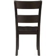 thumbnail image 2 of Transitional Wooden Side Chair with Ladder Backrest, Set of 2, Dark Brown, 2 of 7