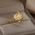 thumbnail image 4 of vintage-fashion-midsummer-leaf-ring-palm-leaf-ring-adjustable, 4 of 4