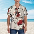 thumbnail image 2 of Fuzoiu Floral Leopard Butterflies Print Hawaiian Shirt for Men, Summer Beach Casual Short Sleeve Button Down Shirts, Men’s Beach Summer Shirts with Pocket,3X-Large, 2 of 7
