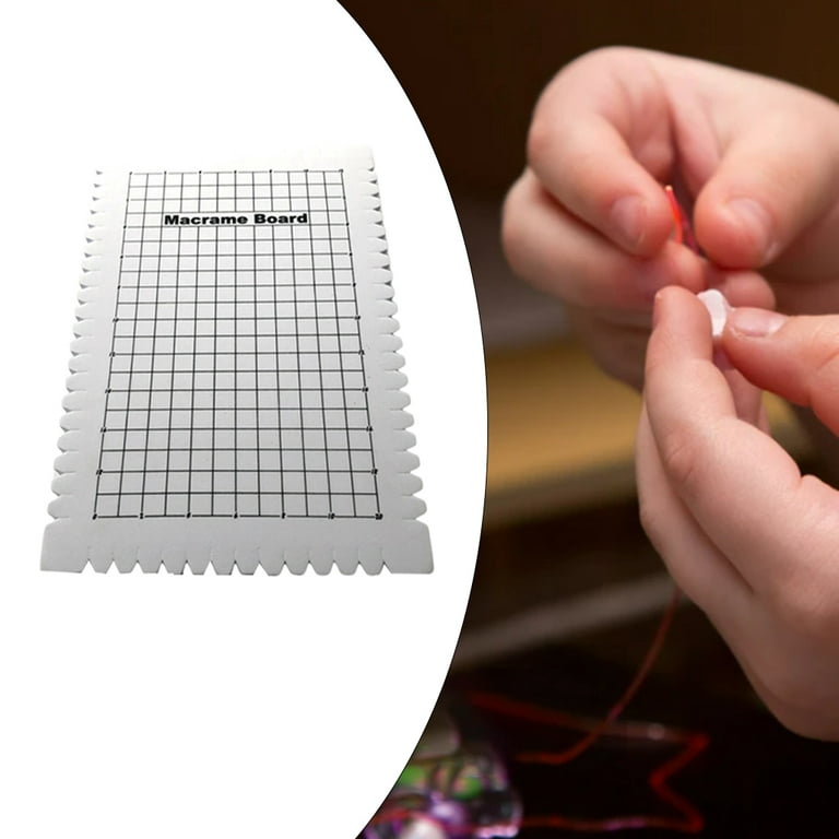 Macrame Board Mat w/ Grid 160x245x20mm Handcrafted Braiding Knotting  Project