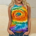 thumbnail image 2 of Cute Tank Tops for Womens Fashion Summer Tie Dye Sleeveless Shirts Dressy Casual Cami Tees Colorful Graphic Printed Camisole Blouses Teen Girls Going Out Tanks Loose Comfy Blouse Beach Vacation, 2 of 4