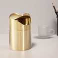 thumbnail image 4 of UPKOCH Mini Trash Can with Lid Stainless Steel Desktop Waste Bin Golden Countertop Trash Holder Small Office Garbage Container Car Trash Can, 4 of 8