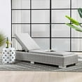 thumbnail image 2 of Lounge Chair Chaise, Rattan, Wicker, Grey Gray, Modern Contemporary Urban Design, Outdoor Patio Balcony Cafe Bistro Garden Furniture Hotel Hospitality, 2 of 9