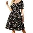 thumbnail image 2 of Witch Halloween Casual Dress Moon And Sun Print Stylish Dresses Sexy V Neck Pretty Design Dress, 2 of 7