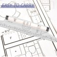 thumbnail image 3 of Worgeous 2pcs Multi-purpose Rolling Ruler Plastic Measuring Rolling Ruler for Drawing Design, 3 of 8