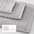 thumbnail image 4 of Great Bay Home Luxury 100% Cotton Ribbed Texture 4-Pack Bath Towel Set, Soft Grey, 4 of 6