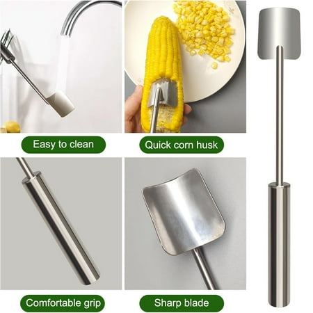 

Kitchen Ut Corn Peeler Peeler Easy Clean Corn Peeler Stainless Steel Separator Tool Suitable for Home Kitchen Restaurant Chef Picnic Lovers (1 Piece)