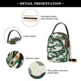 thumbnail image 4 of FORMRS Crossbody Bag for Women Quilted Travel Shoulder Cell Phone Purse with Chain Strap Handbag, Light Green Camouflage Design, 4 of 7