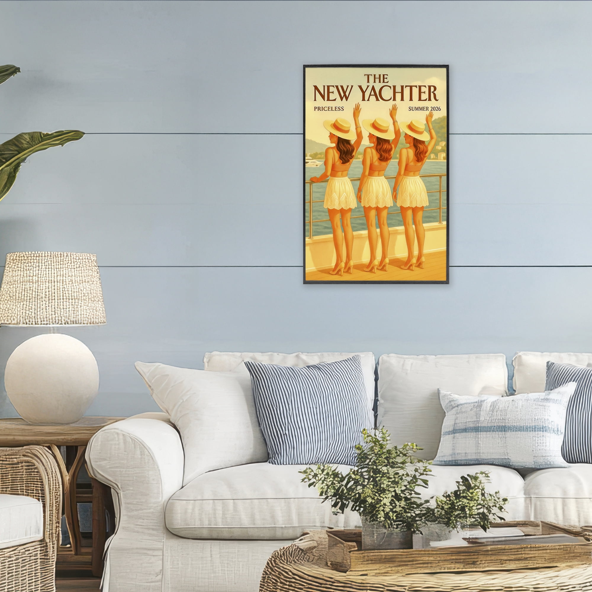 Stupell Industries Magazine Parody Fashion Trio Black Framed Giclee Art, design by Grotto Studios