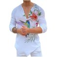 thumbnail image 1 of Camisas de Otoño Para Hombres, Manga Larga, Cuello En V, Moda, Informal, Jersey de Moda, Camiseta Estampada, Blusa Odeerbi ODB-4, 1 of 5