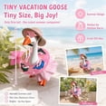 thumbnail image 7 of Summer Bikini Goose Outfit for 7 Inch Desktop Goose, Mini Beach Costume Set with Straw Hat Sunglasses Swim Ring, Cute Holiday Accessories, 7 of 7