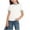 Sky Blue, variant on Girls Casual Summer Cotton Crop Tshirts Loose Fit Crewneck Long Sleeve Cropped Blouses Kids Trendy Comfy Soft Tops 1-15 Years