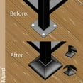 thumbnail image 3 of Interlocking Post Cover Skirt Shoe for 1X1 Inch Post with 3.5X3.5 Inches Base Mounting Plate - Fast Install on Feet of Porch, Stair Handrail, Railing, Fence (1-Pack, White), 3 of 9