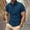Dark Blue, variant on Coorders Mens Regular-Fit Polo Tops Short Sleeve, Casual Slim Button-Up Shirt, Navy, L