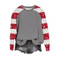 thumbnail image 2 of ZRGHAOYLQ Women's Long Sleeve Sequin Sweatshirt Colorblock Christmas Crewneck Sweatshirts Plus Size Christmas Shirts for Christmas Gifts Fall Winter Raglan Sleeve Pullover Tops, 2 of 5