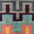 thumbnail image 1 of Ahgly Company Indoor Square Abstract Maroon Purple Abstract Area Rugs, 5' Square, 1 of 6