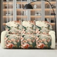 thumbnail image 2 of ZIATUBLES Recliner Cover for 3 Cushion Reclining Sofa, 8 PCS Stretch Recliner Couch Covers with Storage Pockets, Soft Fitted Furniture Protector for Living Room Decor, Hummingbird Peony Print, 2 of 9